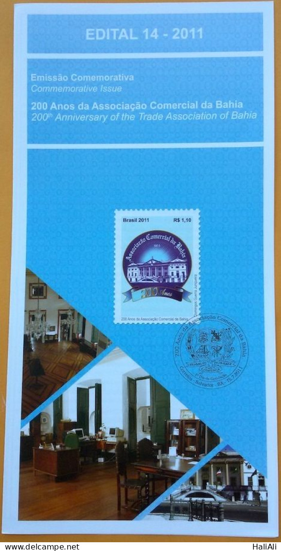 Brochure Brazil Edital 2011 14 Commercial Association Of Bahia Without Stamp - Covers & Documents