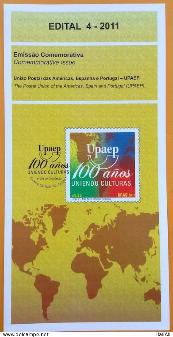 Brochure Brazil Edital 2011 04 UPAEP Spain And Portugal Without Stamp - Covers & Documents