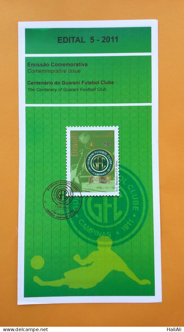 Brochure Brazil Edital 2011 05 Guarani Football Clube Without Stamp - Covers & Documents