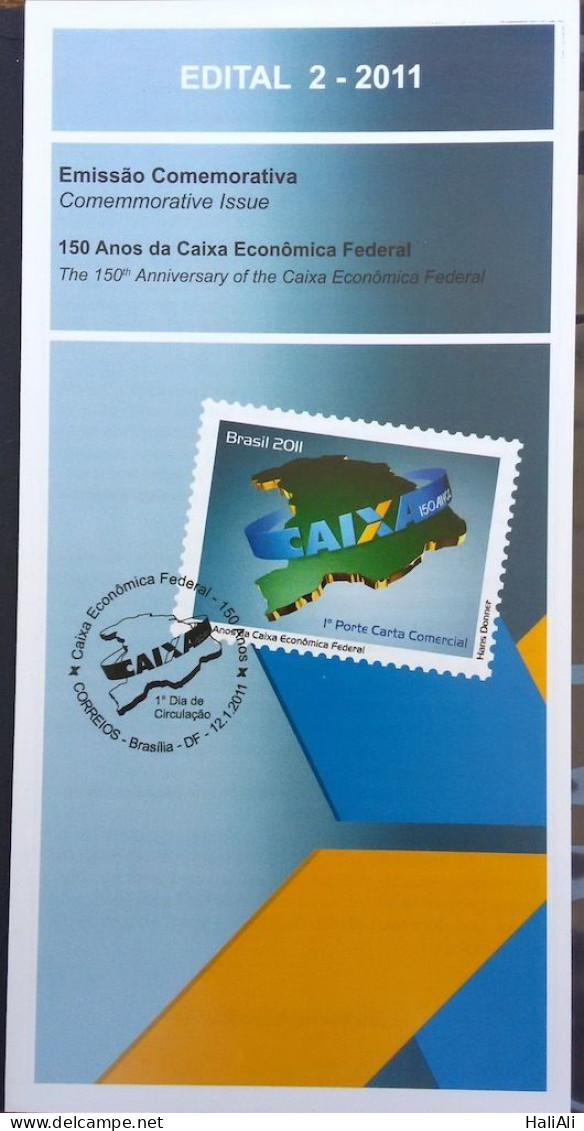 Brochure Brazil Edital 2011 02 Bank Caixa Econômica Federal Without Stamp - Lettres & Documents