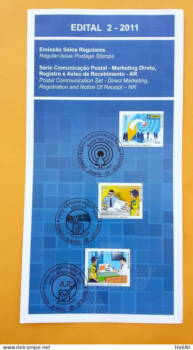 Brochure Brazil Edital 2011 02 Postal Communication Direct Marketing Without Stamp - Covers & Documents