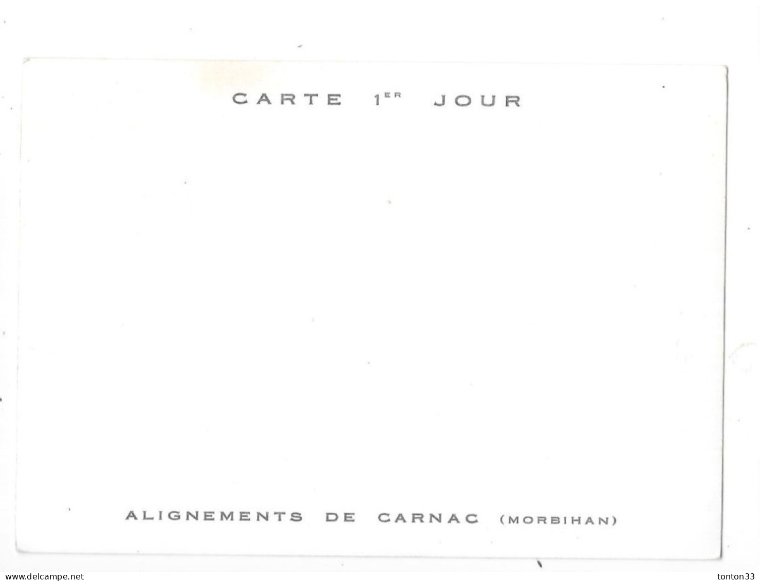 CARTE 1er JOUR - Alignements De CARNAC - TOUL 6 - - 1960-1969