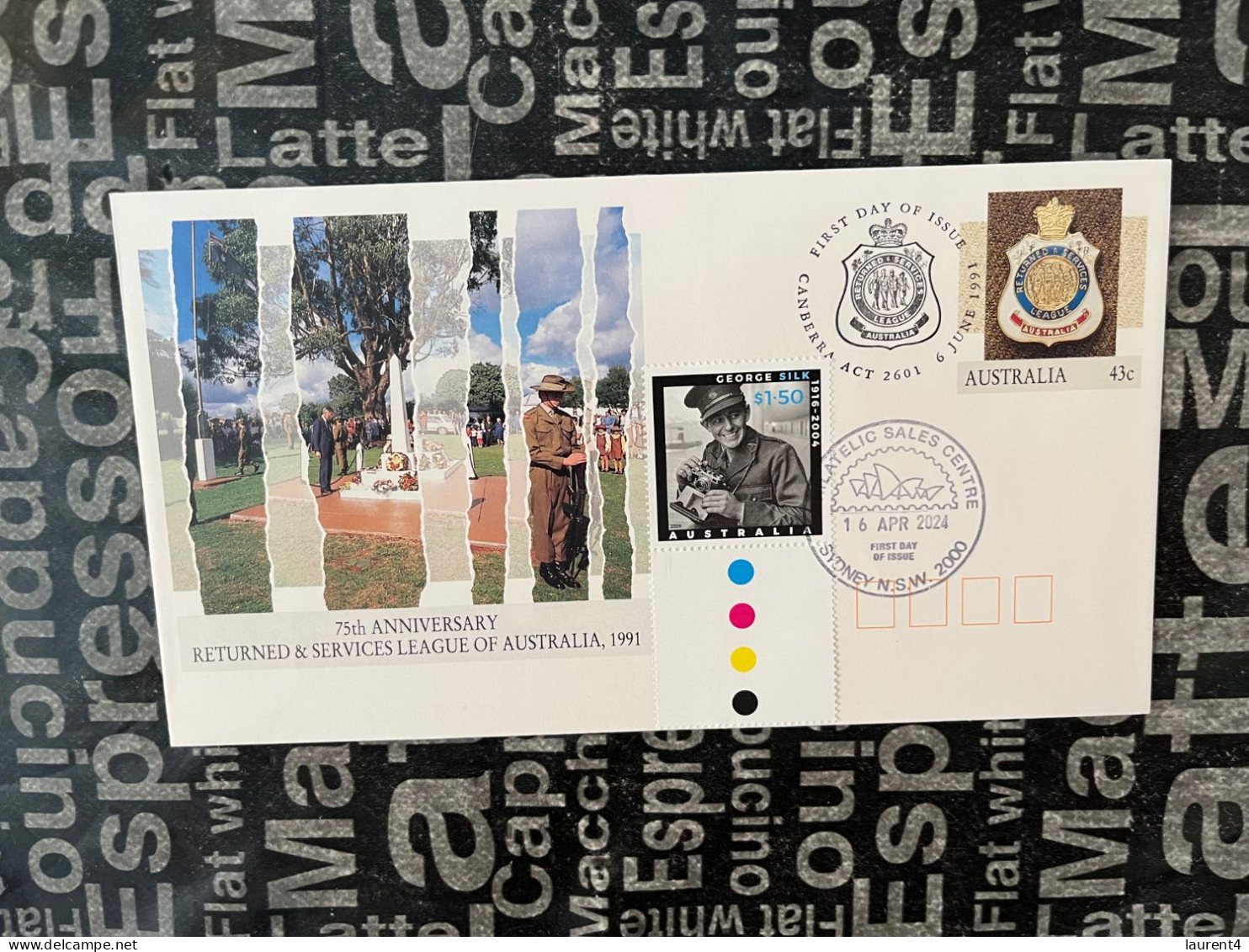 16-4-2024 (4 X 22) Australia ANZAC 2024 - New Stamp Issued 16-4-2024 (on 1991 Over-printed Cover) - Omslagen Van Eerste Dagen (FDC)