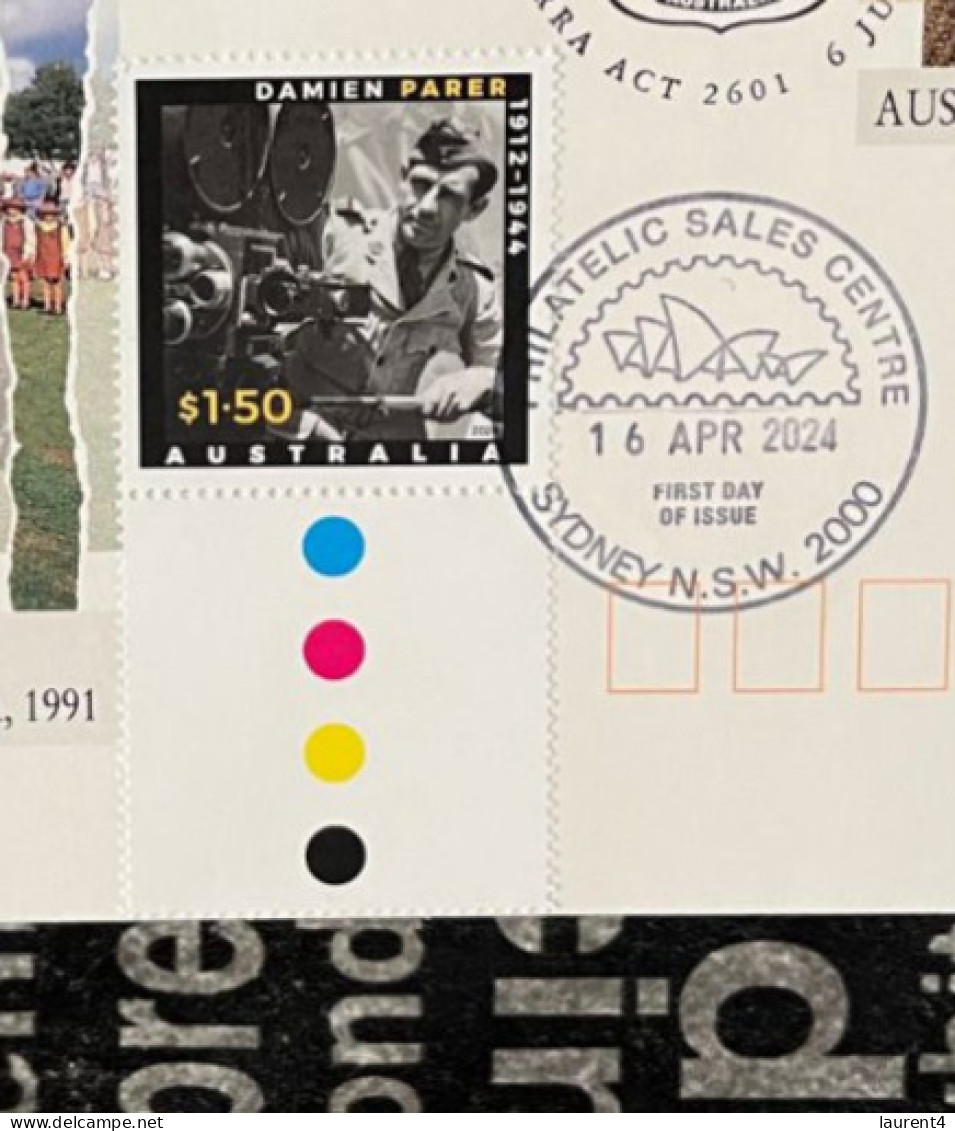 16-4-2024 (4 X 22) Australia ANZAC 2024 - New Stamp Issued 16-4-2024 (on 1991 Over-printed Cover) - Premiers Jours (FDC)