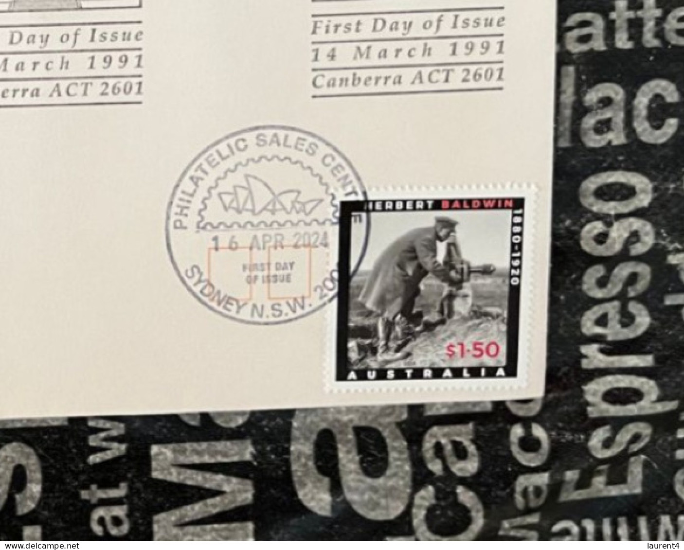 16-4-2024 (4 X 22) Australia ANZAC 2024 - New Stamp Issued 16-4-2024 (on 1991 Over-printed Cover) - Ersttagsbelege (FDC)