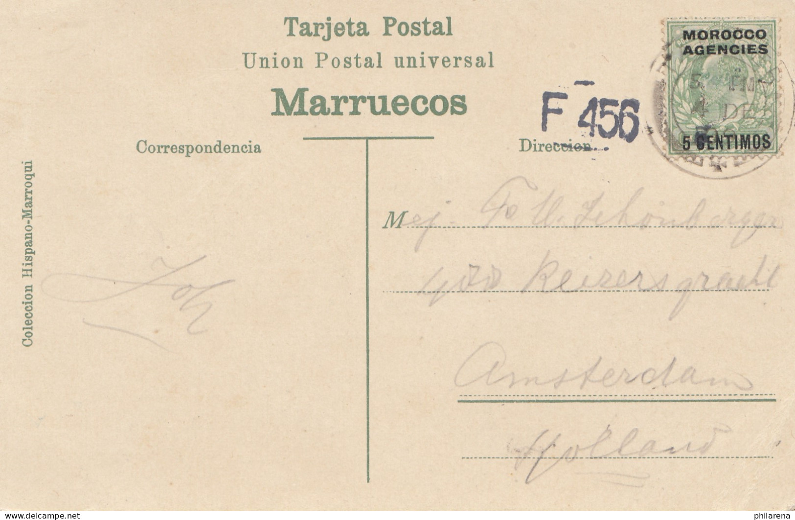 Maroc Post Card Tanger To Amsterdam - Maroc (1956-...)