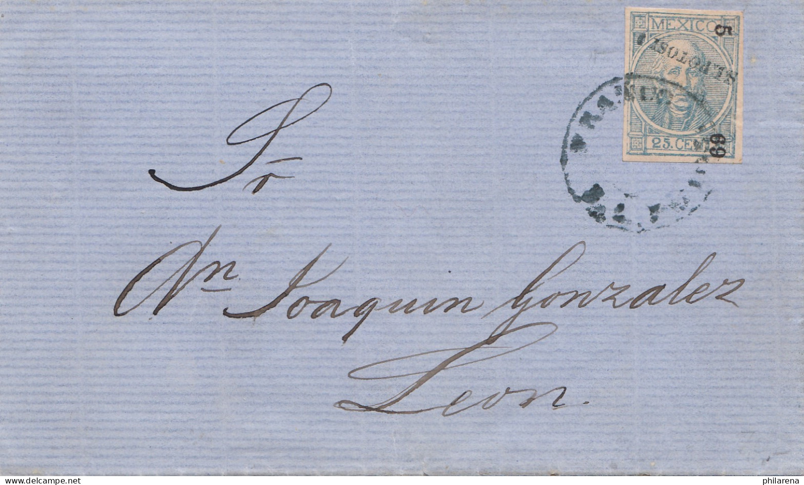 Mexico 1869: Cover To Leon - Mexico