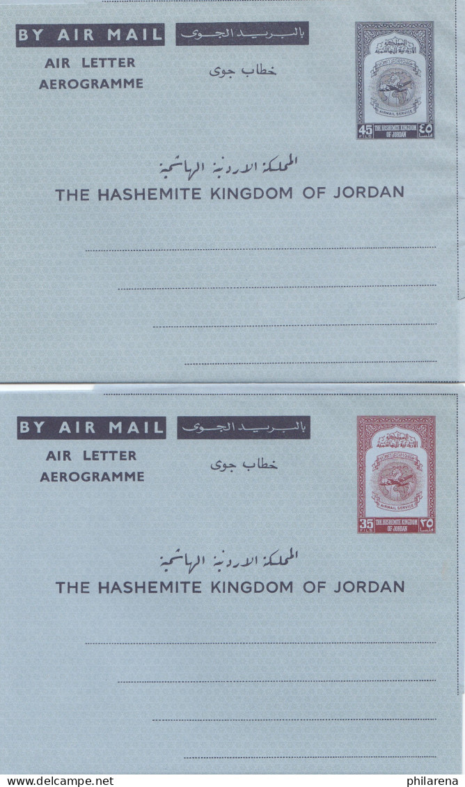 Jordan: 2x Air Letter Adressed To Hashemite Kingdom Of Jordan -  - Jordanië