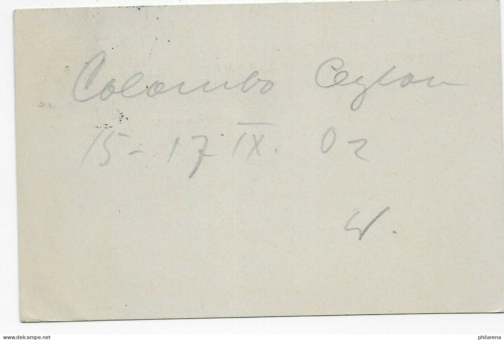 Post Card 1902 To France, Le Havre - Sri Lanka (Ceilán) (1948-...)