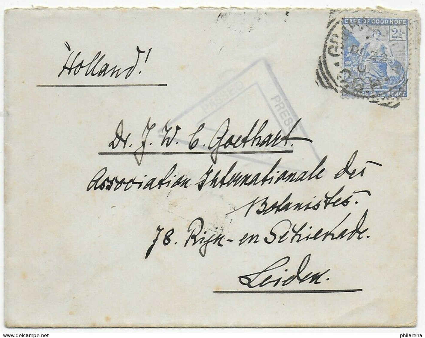 Cover To NL, Leiden, 1902, Burenkrieg - Zensur - Altri & Non Classificati