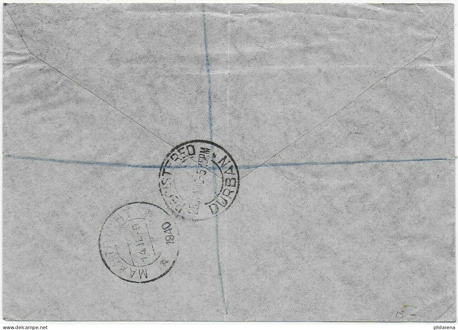 Registered Durban Via Air Mail To Maastricht 1940 - Sonstige & Ohne Zuordnung