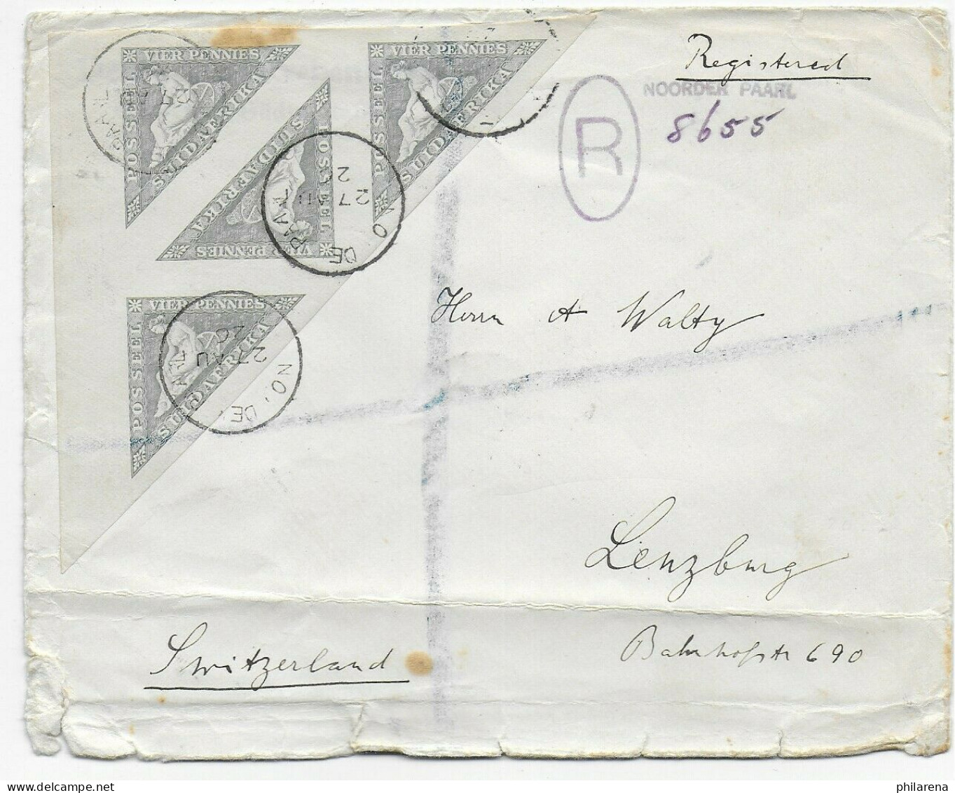 Registered 1926 To Lenzburg, Switzerland - Otros & Sin Clasificación