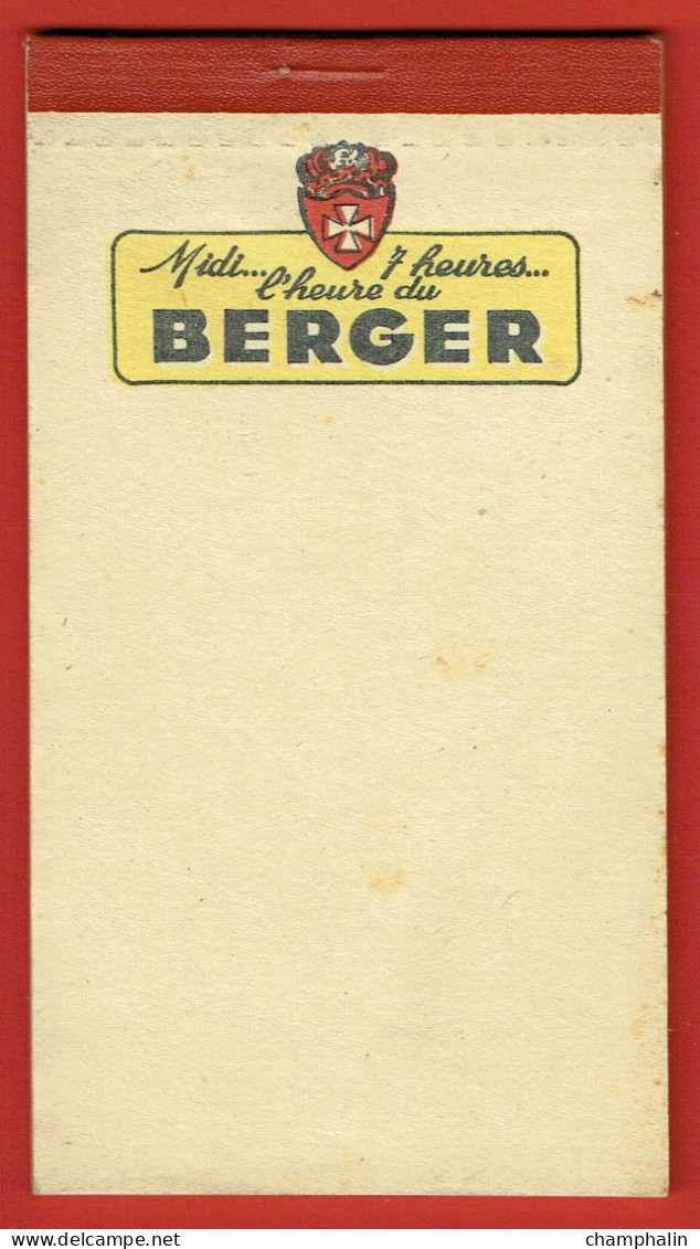 Petit Carnet Publicitaire Bloc-notes Calepin - Apéritif Berger - Midi...7 Heures...l'heure Du Berger - Années 70 Pastis - Pubblicitari