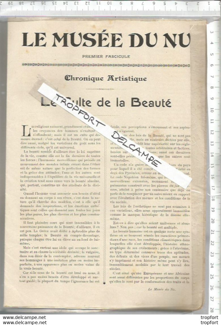 Vintage Old Newspaper Nude Girl // Revue Musée Du Nu 1904 // 20 Pages Corps Feminin SEXY NUDE - Programme