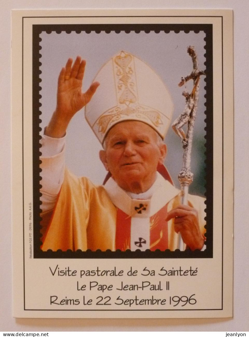 RELIGION / PAPE JEAN PAUL II - Visite Pastorale De Sa Sainteté à Reims -Document édité à L'occasion De Cette Visite 1996 - Documenti Storici