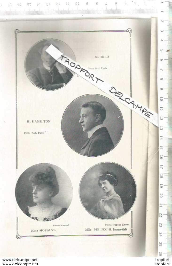 Vintage French Old Program Theater 1911 // Programme Théâtre CHATELET Herlock Sholmès Contre Arsène Lupin - Programas