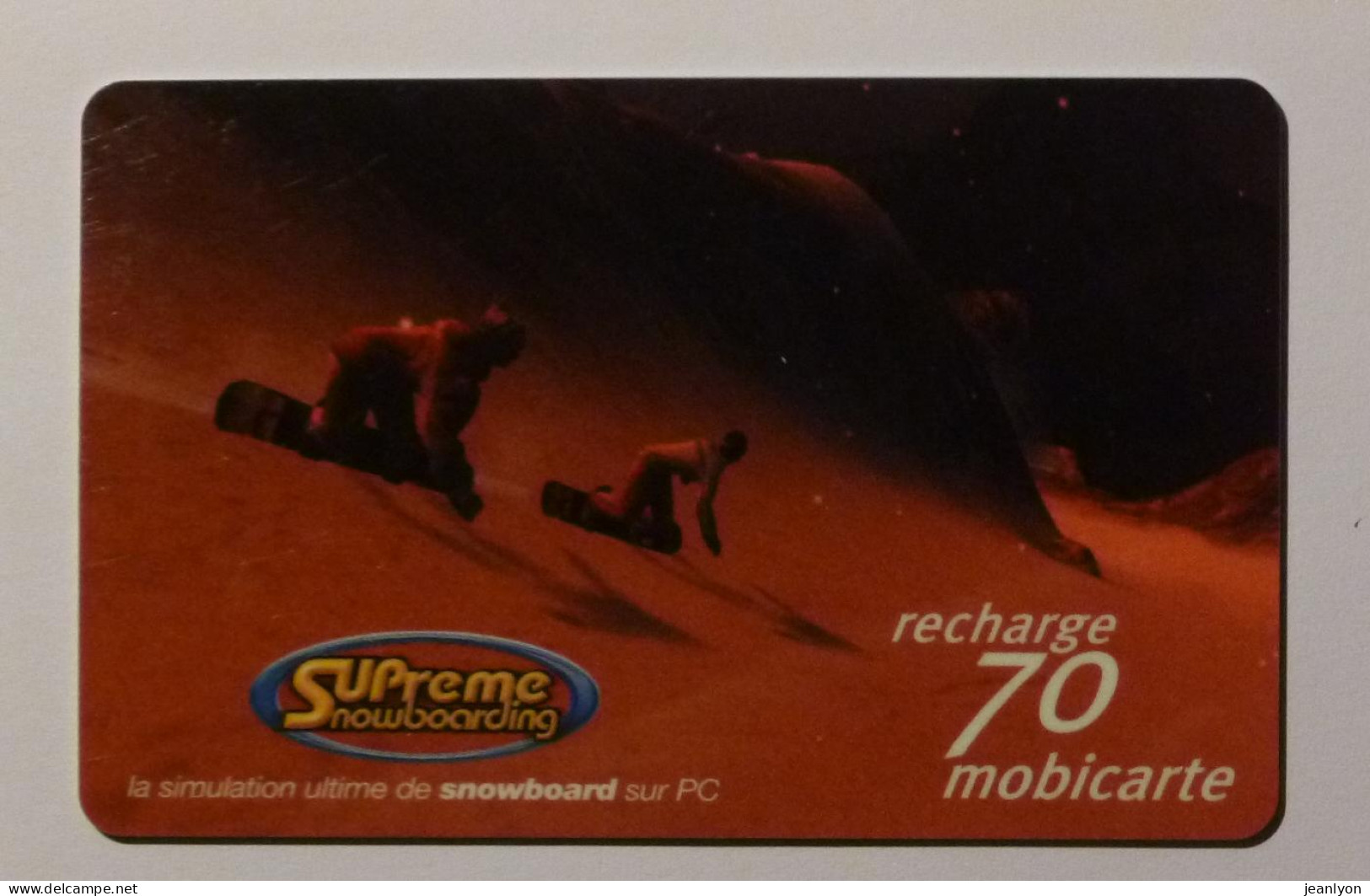 SPORT / SNOWBOARD - Planche Surf Sur La Neige - Jeu PC Supreme Snowboarding - Recharge MOBICARTE 70 - Février 2000 - Sport