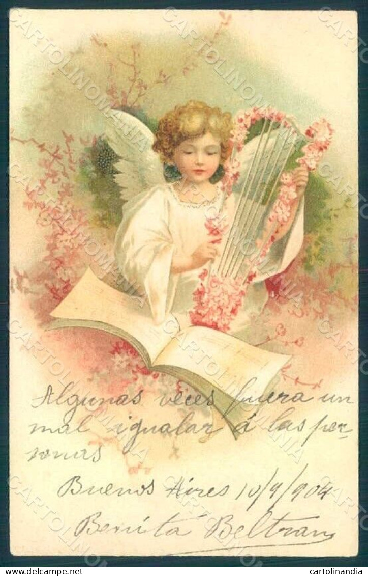 Greetings Angel Harp Kopal 386 WRINKLES Postcard HR0434 - Autres & Non Classés