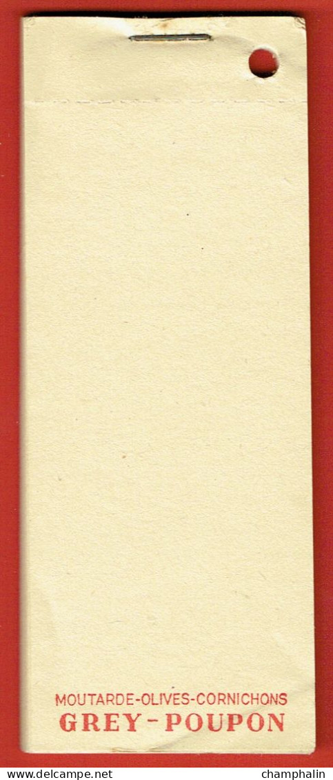 Petit Carnet Publicitaire Bloc-notes Calepin - Moutarde Olives Cornichons Grey-Poupon à Dijon (21) - Années 60-70 - Advertising