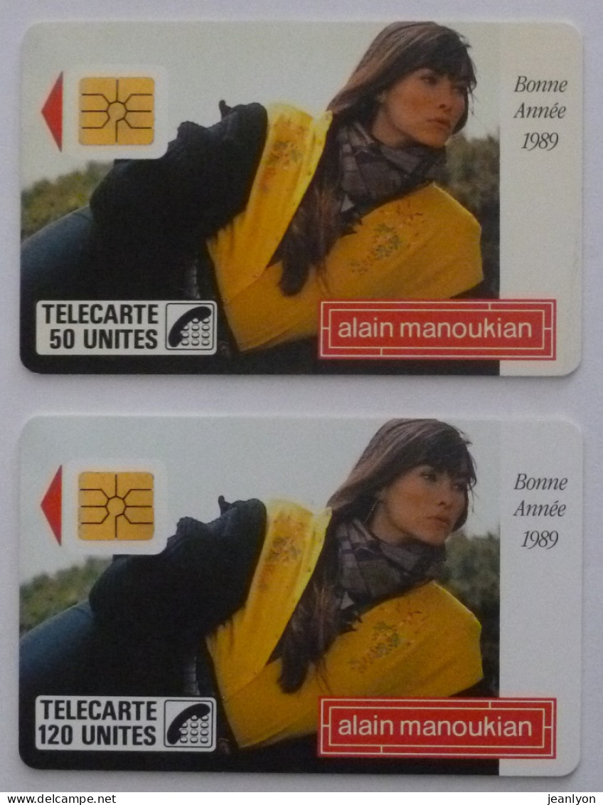 MODE / VETEMENTS ALAIN MANOUKIAN - Bonne Année 1989 - Paire 2 Télécartes France Utilisées 50/120 Unités - Moda