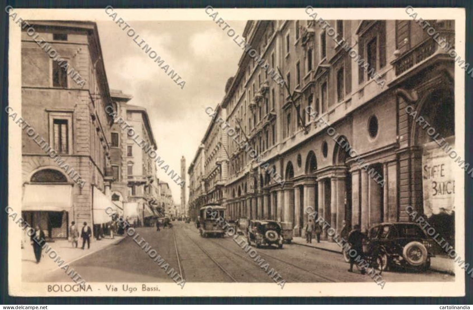 Bologna Città Tram Automobile PIEGHINE Foto Cartolina ZT2213 - Bologna