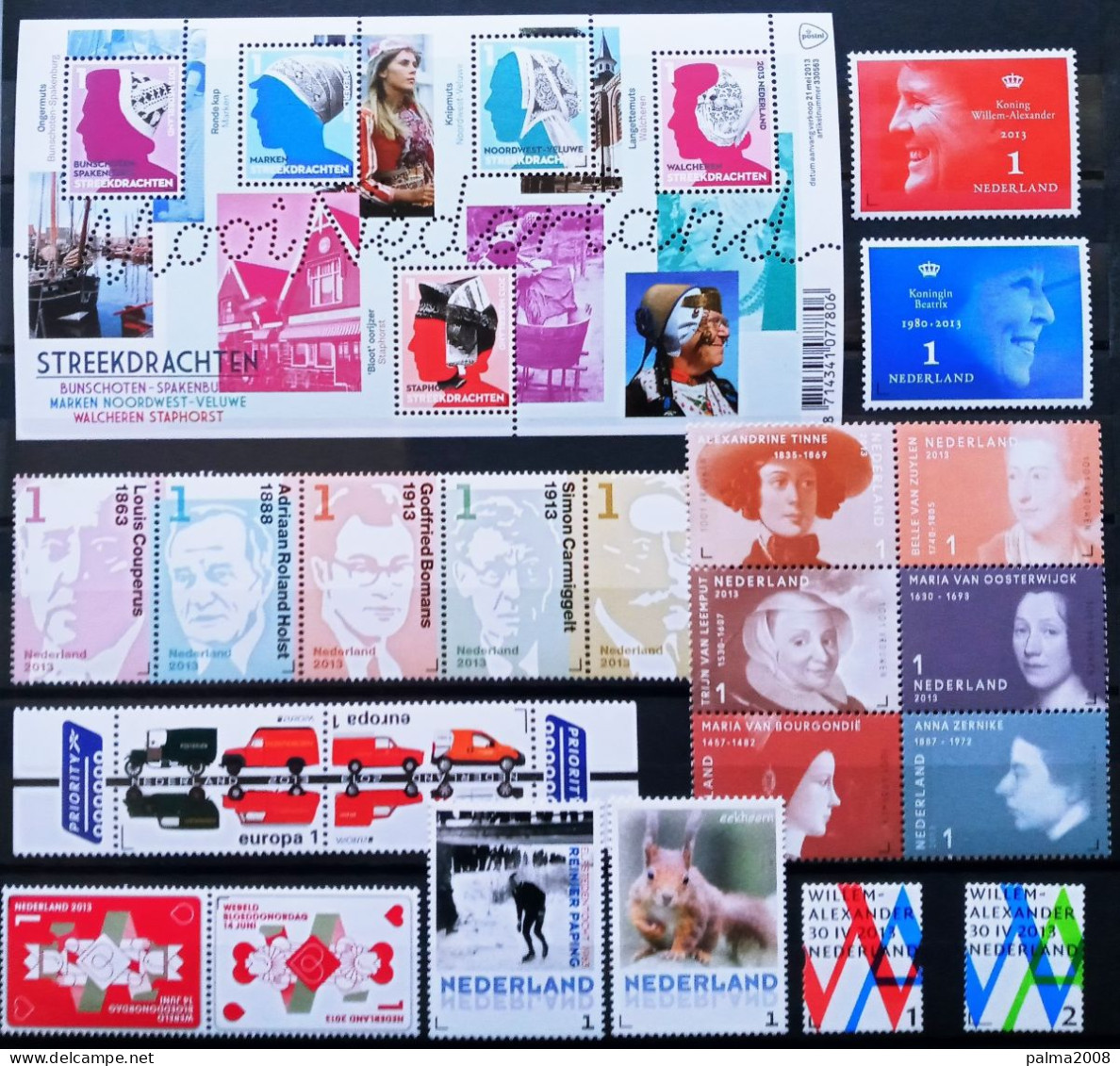 HOLANDA LOTE 21 SELLOS + 1 HOJA BLOQUE AÑO 2013 NUEVOS ** - LOS DE LA FOTO - Unused Stamps