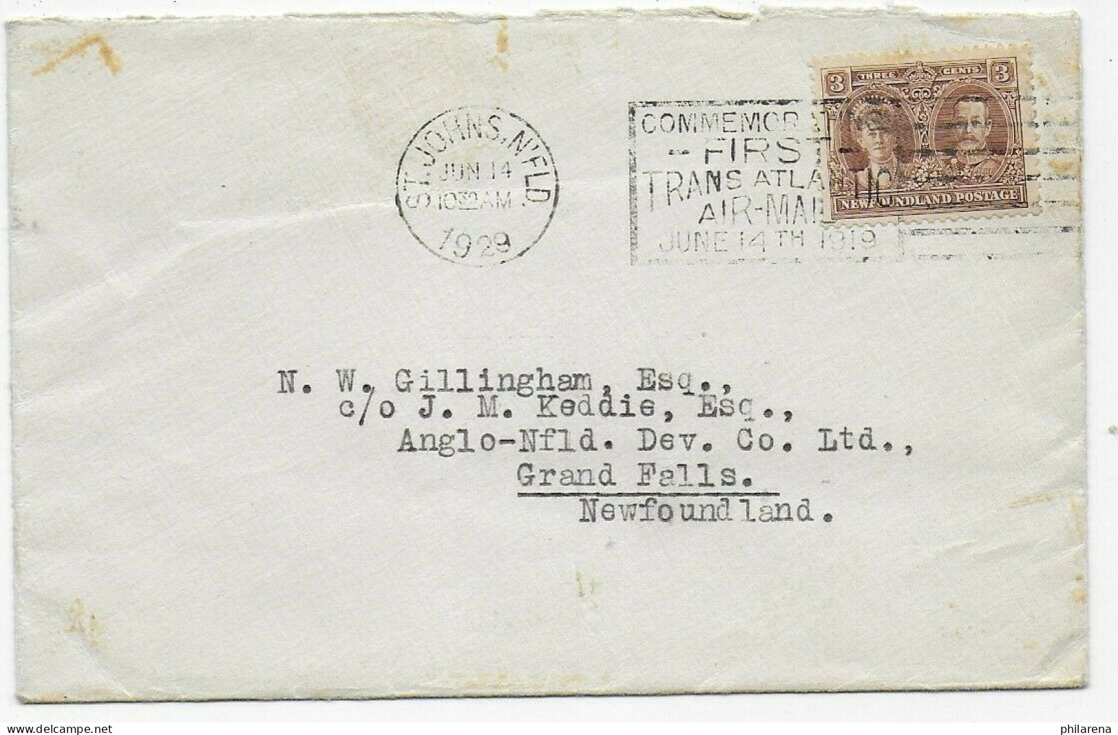 Cover St. Johns N'FLD To Grand Falls, 1929 - Other & Unclassified