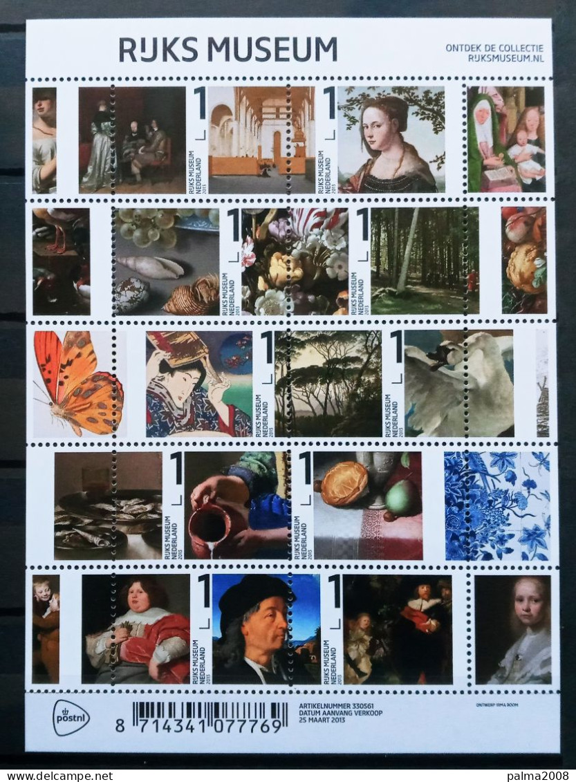 HOLANDA IVERT 3023/32 BLOQUE NUEVOS ** PINTURAS REAPERTURA DEL MUSEO RIKS - Unused Stamps