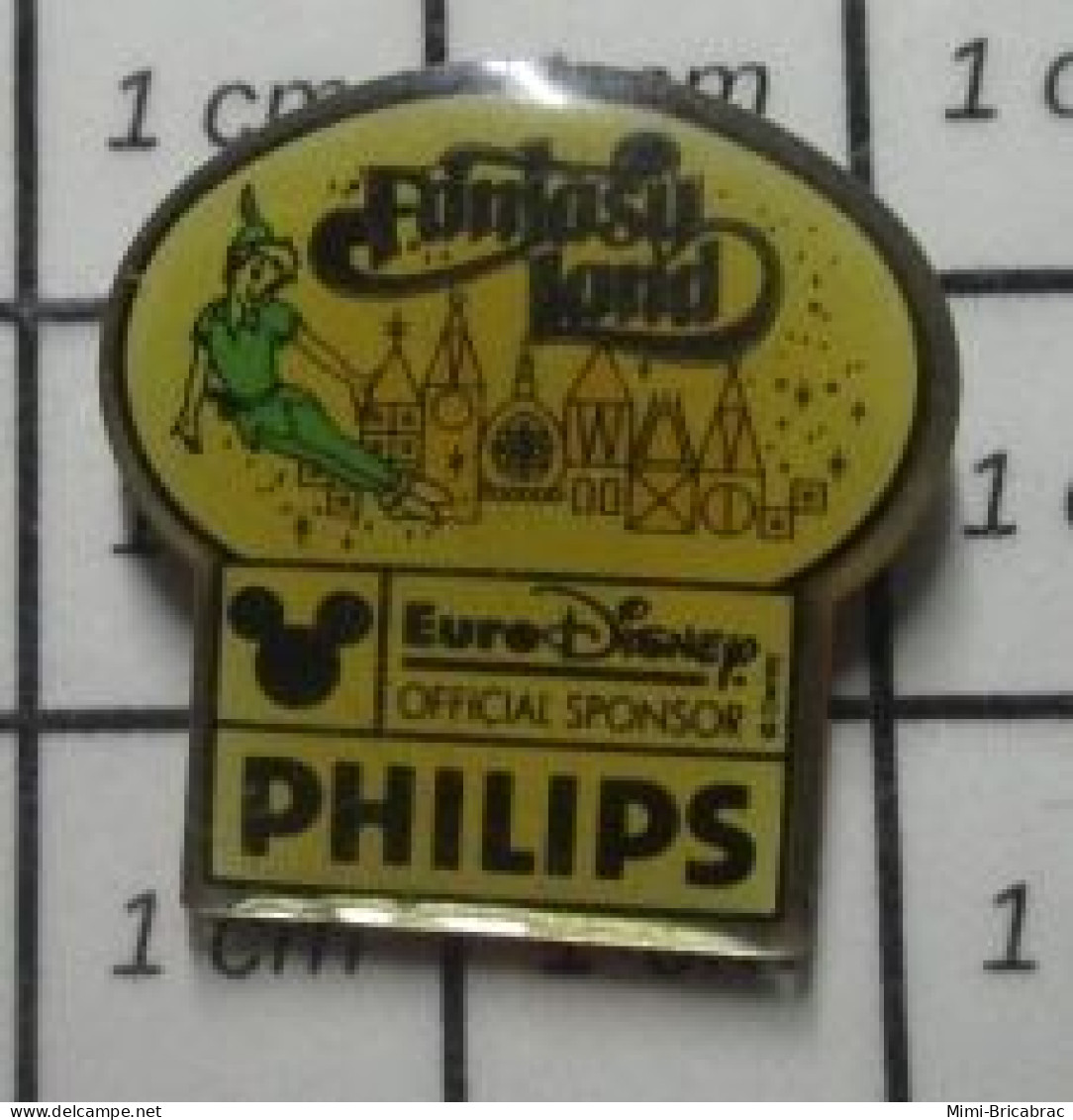 1618A Pin's Pins / Beau Et Rare / DISNEY / EURODISNEY PHILIPS OFFICIAL SPONSOR CHATEAU BELLE AU BOIS PIONçANT - Disney