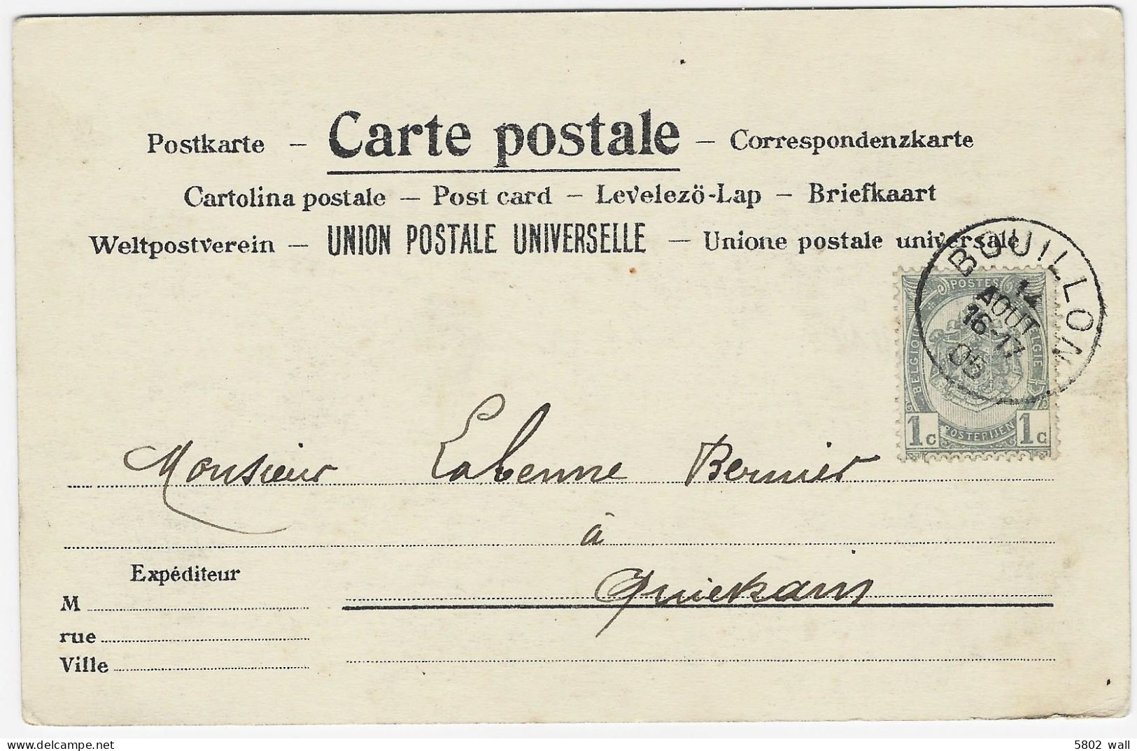 BOUILLON : Vue Prise Du Château - 1905 - Bouillon