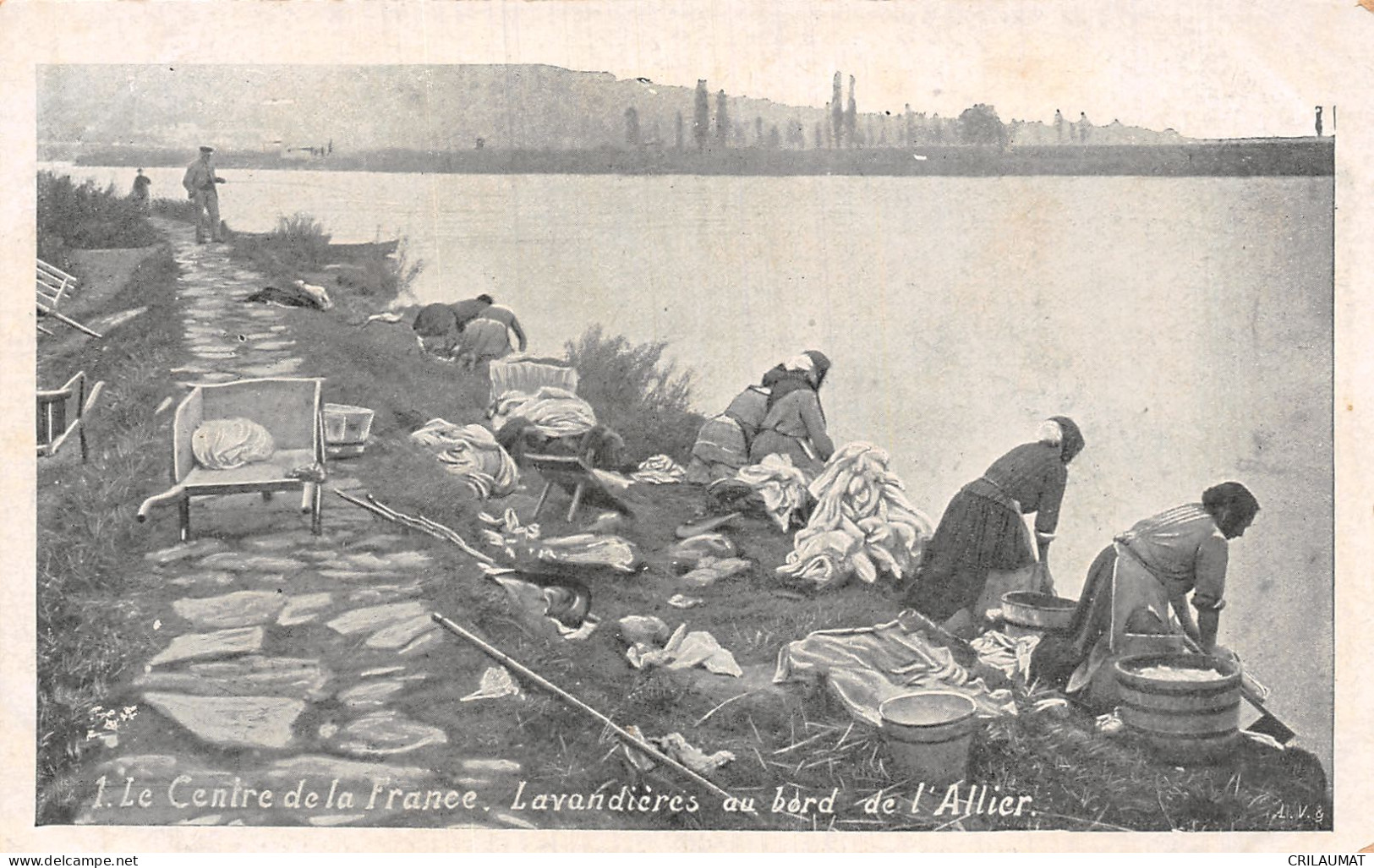 03-ALLIER FOLKLORE LAVANDIERES AU BORD DE L ALLIER-N°LP5042-A/0301 - Autres & Non Classés