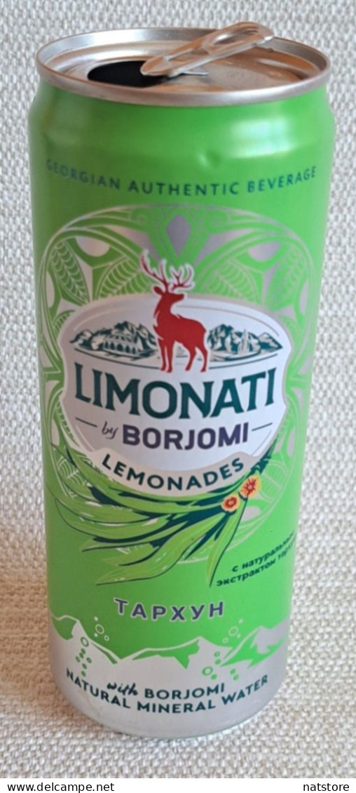 2024..GEORGIA..LEMONADE ..LIMONATI BY BORJOMI ''TARRAGON'' CAN..330ml. - Dosen