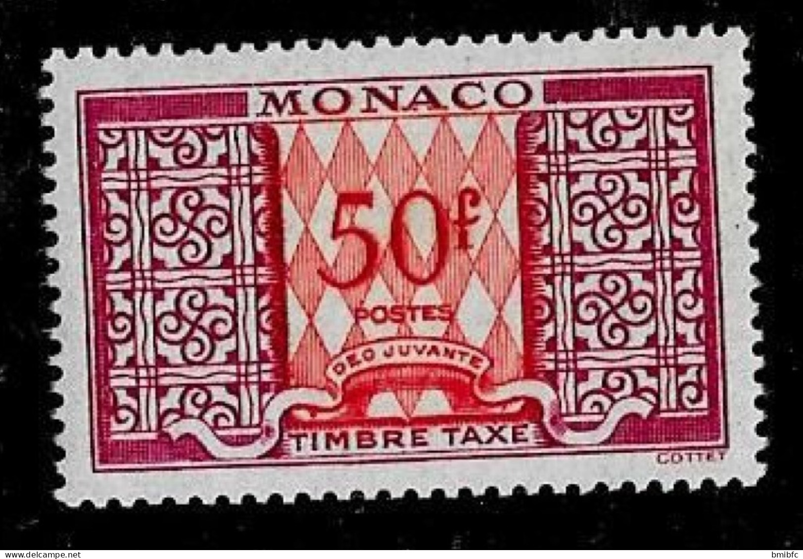 MONACO Timbre Taxe  50f - Taxe