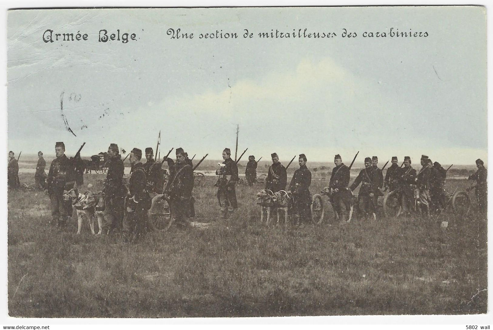 ARMEE BELGE : Une Section De Mitrailleuses Des Carabiniers - 1926 - Régiments