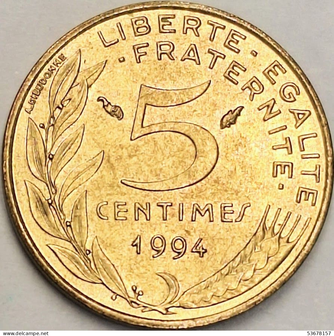 France - 5 Centimes 1994, KM# 933 (#4209) - 5 Centimes