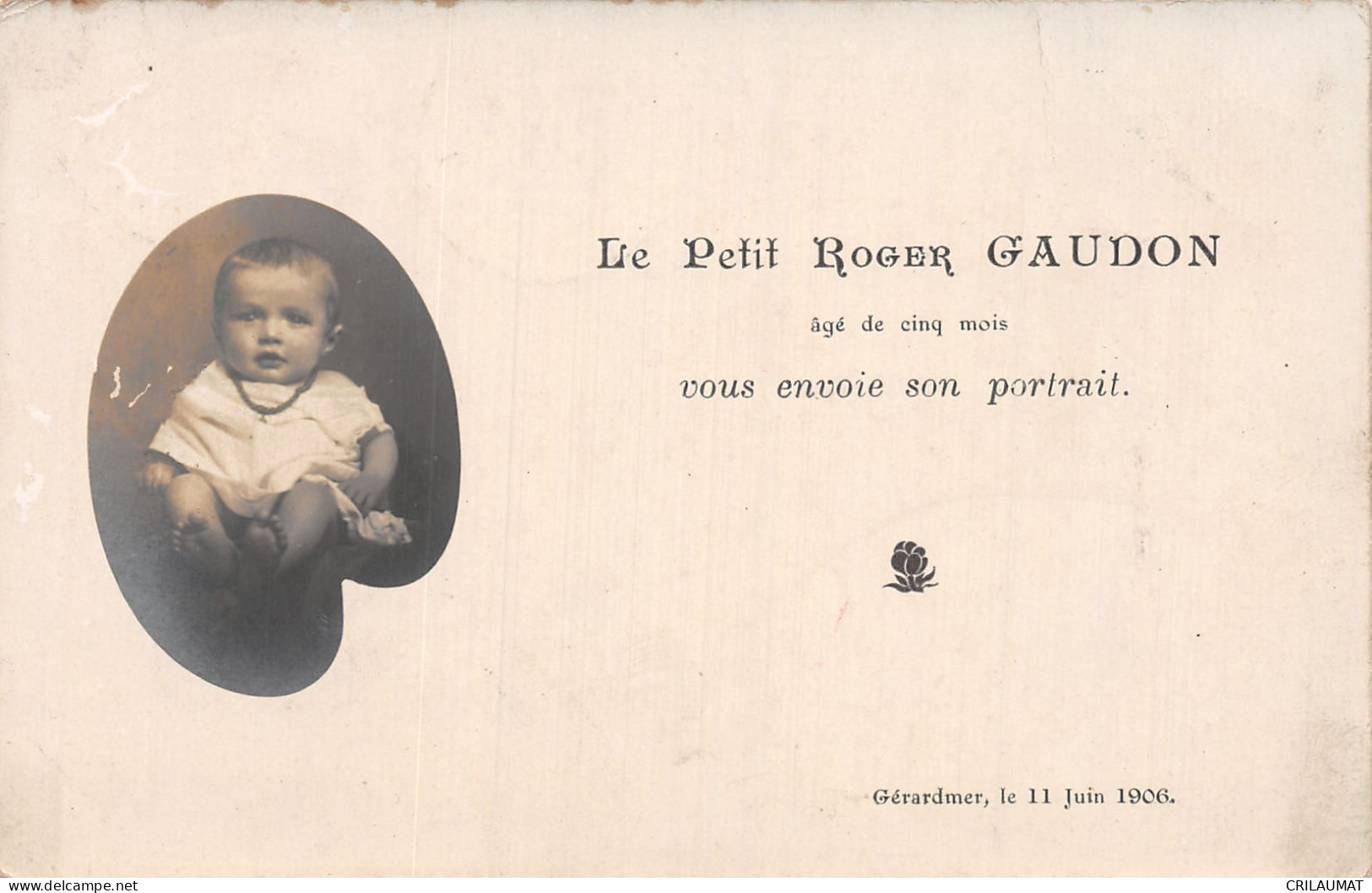 88-GERARDMER PORTRAIT LE PETIT ROGER GAUDON-N°LP5043-B/0205 - Gerardmer