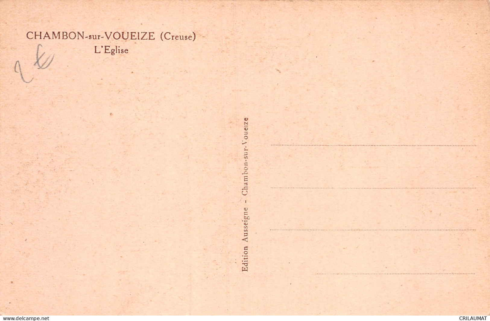 23-CHAMBON SUR VOUEIZE-N°LP5043-B/0185 - Chambon Sur Voueize