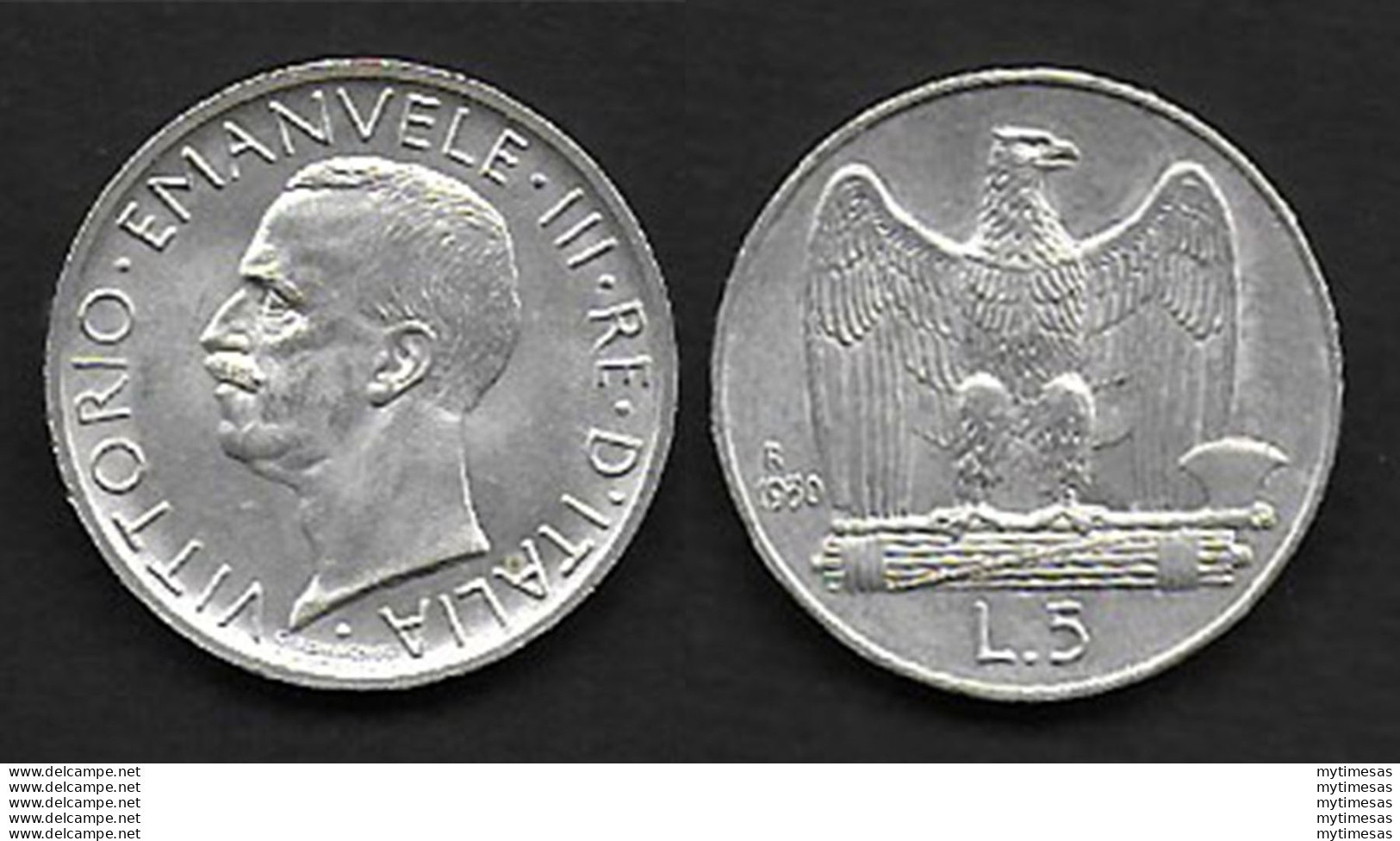 1930 Italia VE III Lire 5 Aquilotto In Argento FDC - 1900-1946 : Víctor Emmanuel III & Umberto II