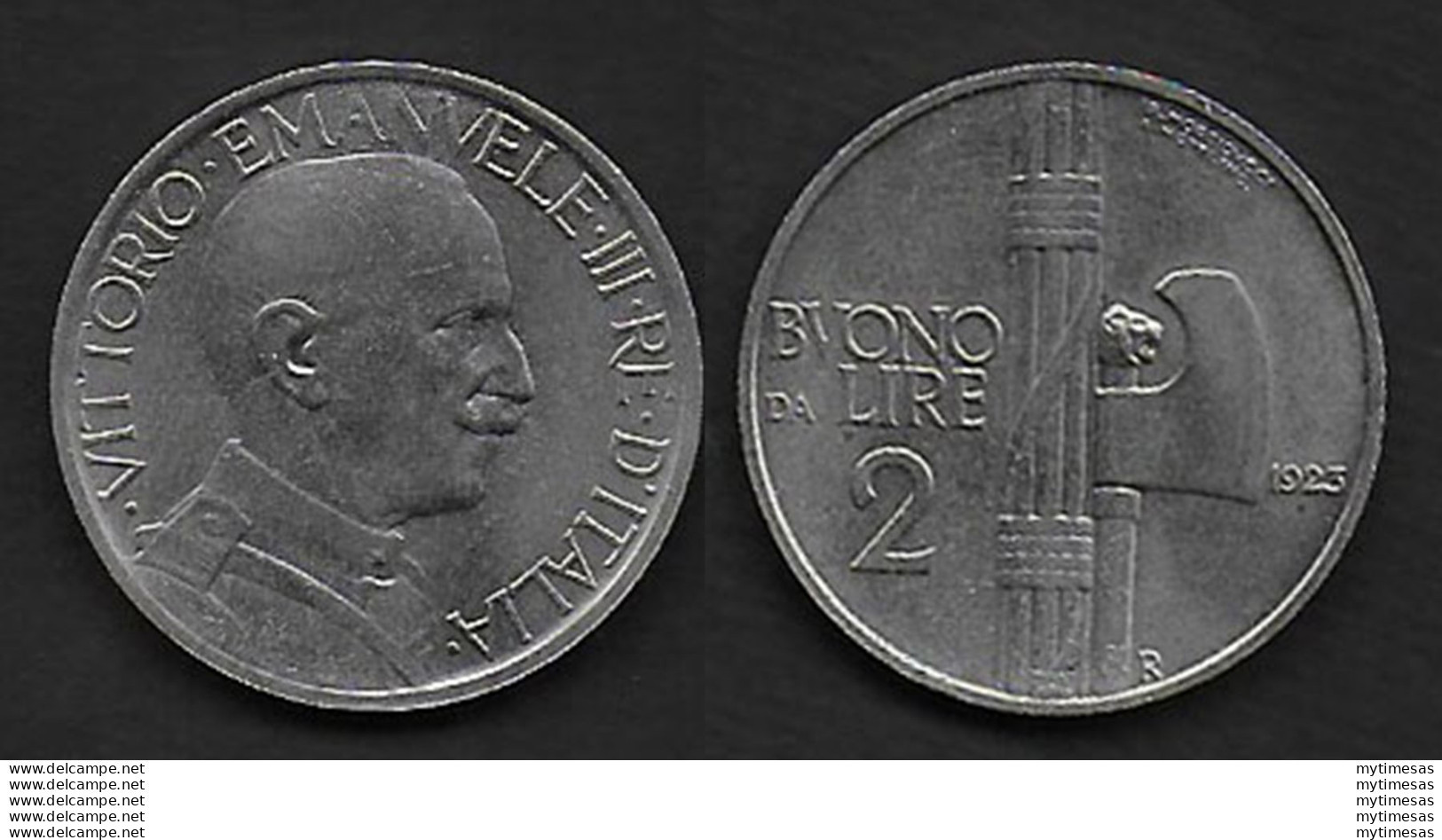 1923 Italia VE III Lire 2 Buono Fascio In Nichelio FDC - 1900-1946 : Victor Emmanuel III & Umberto II