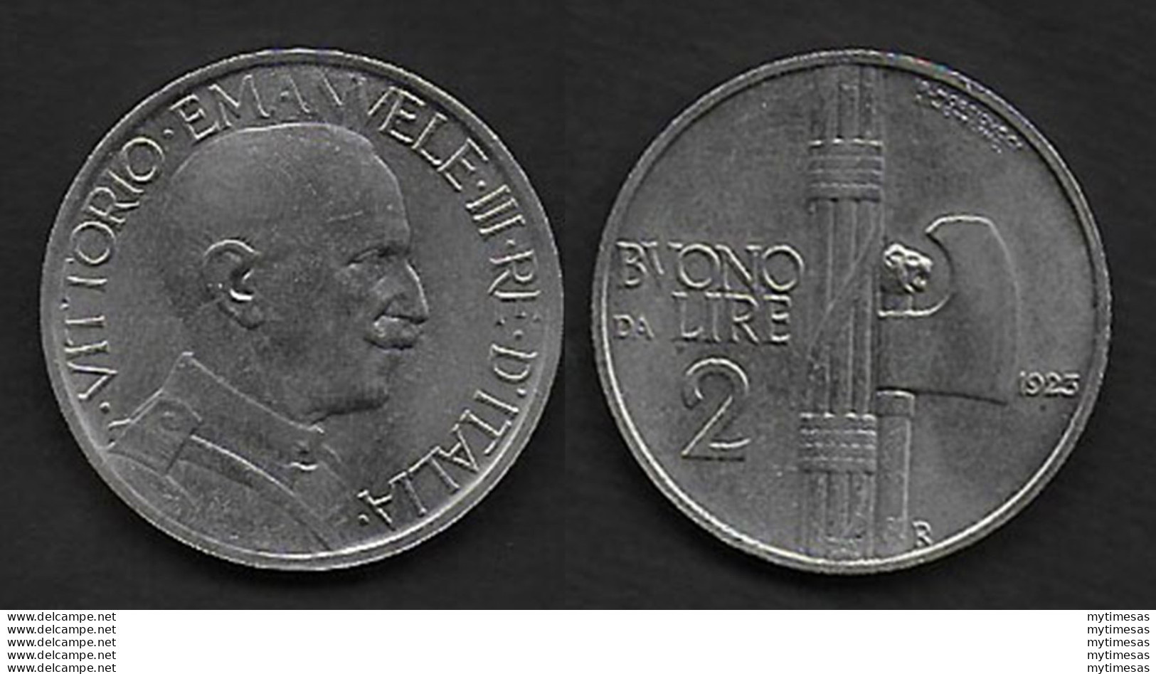 1923 Italia VE III Lire 2 Buono Fascio In Nichelio FDC - 1900-1946 : Vittorio Emanuele III & Umberto II