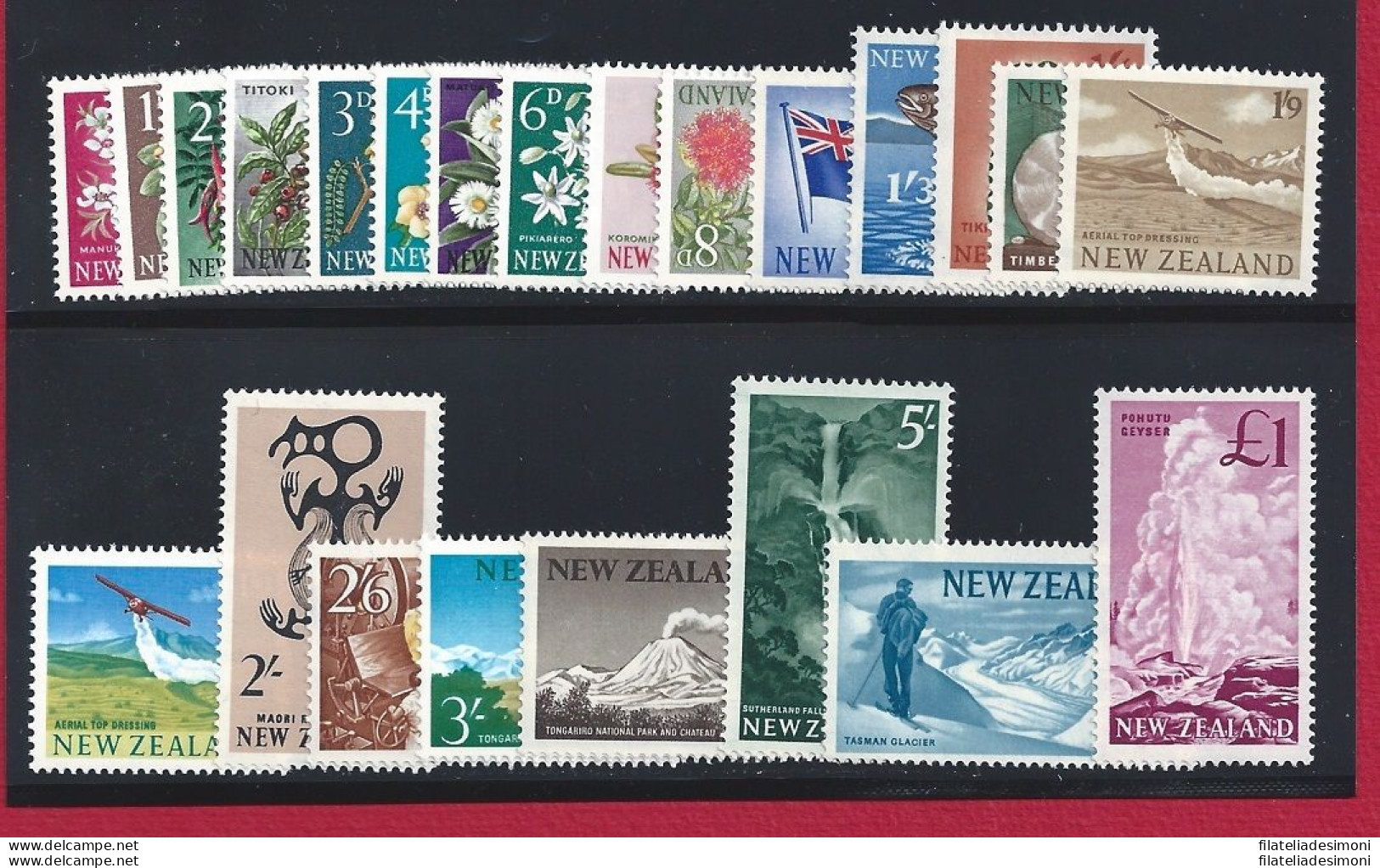 1960-66 NEW ZEALAND  - Ordinaria Vedute, Fiori E Animali , Yv. N° 384/401 23 Va - Other & Unclassified