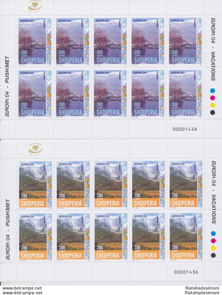 2004 EUROPA CEPT Albania Minifogli Andquot;Le Vacanzeandquot; MNH** - Andere & Zonder Classificatie