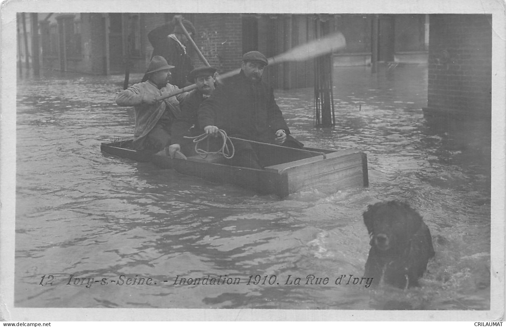 94-IVRY SUR SEINE INONDATION 1910 LA RUE D IVRY-N°LP5043-E/0301 - Ivry Sur Seine