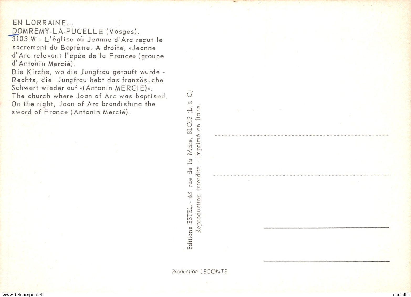 88-DOMREMY-N°3716-D/0231 - Domremy La Pucelle