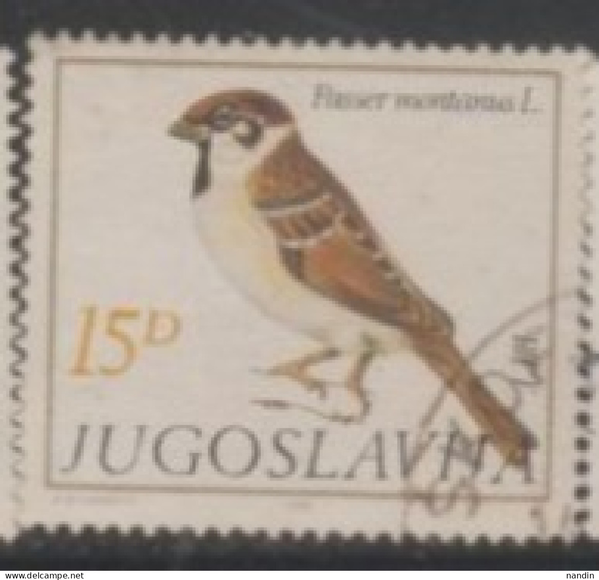 1982 YUGOSLAVIA USED STAMP ON BIRDS/Passer Montanus -Sparrows - Mussen