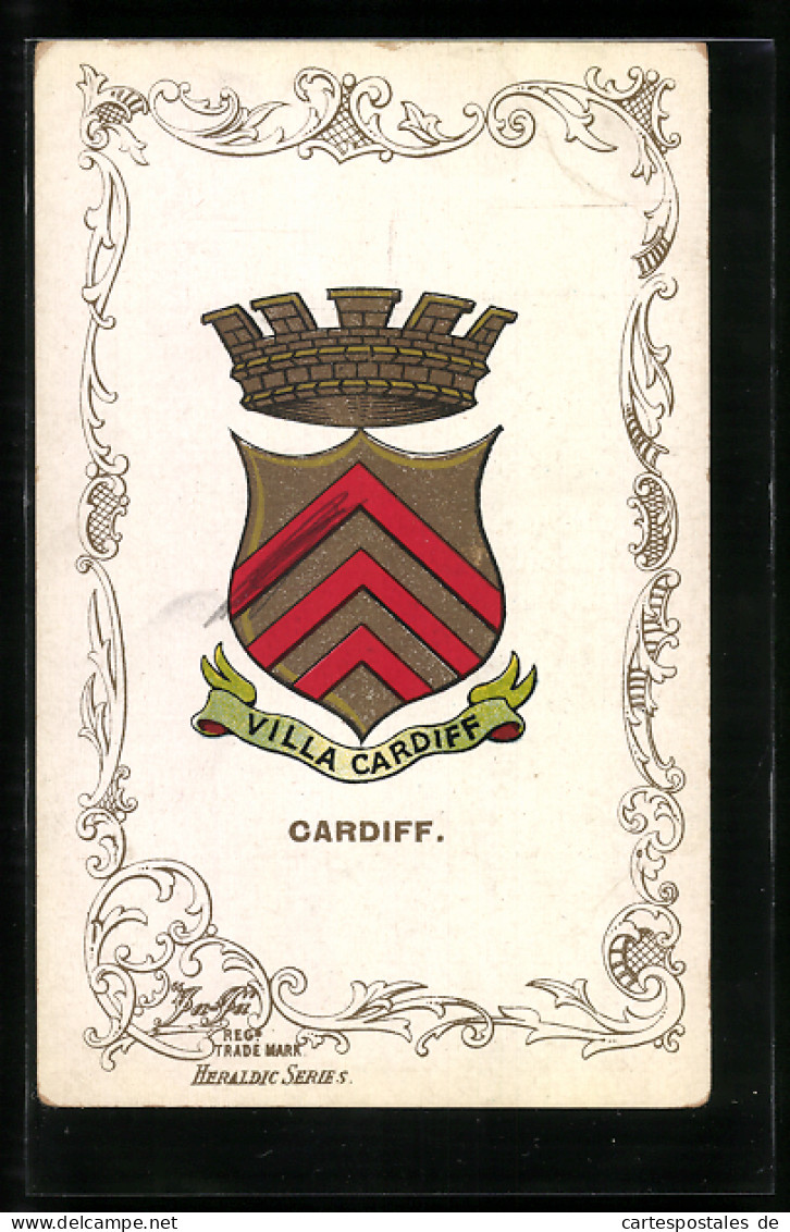 Künstler-AK Cardiff, Wappen Mit Krone  - Genealogie