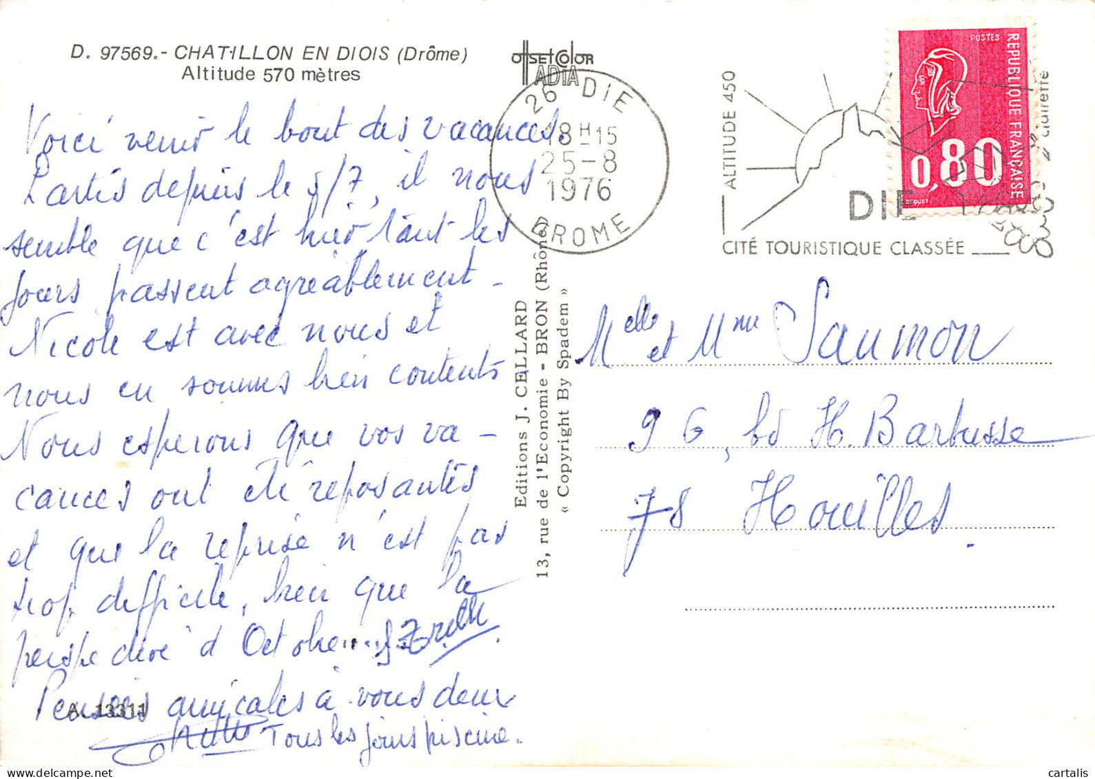 26-CHATILLON EN DIOIS-N°3719-A/0385 - Châtillon-en-Diois