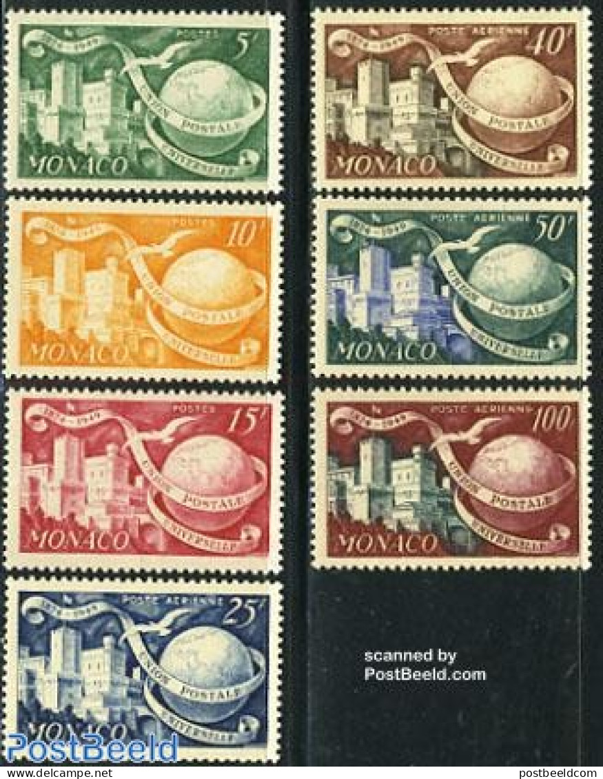 Monaco 1949 75 Years UPU 7v, Mint NH, Various - U.P.U. - Globes - Neufs