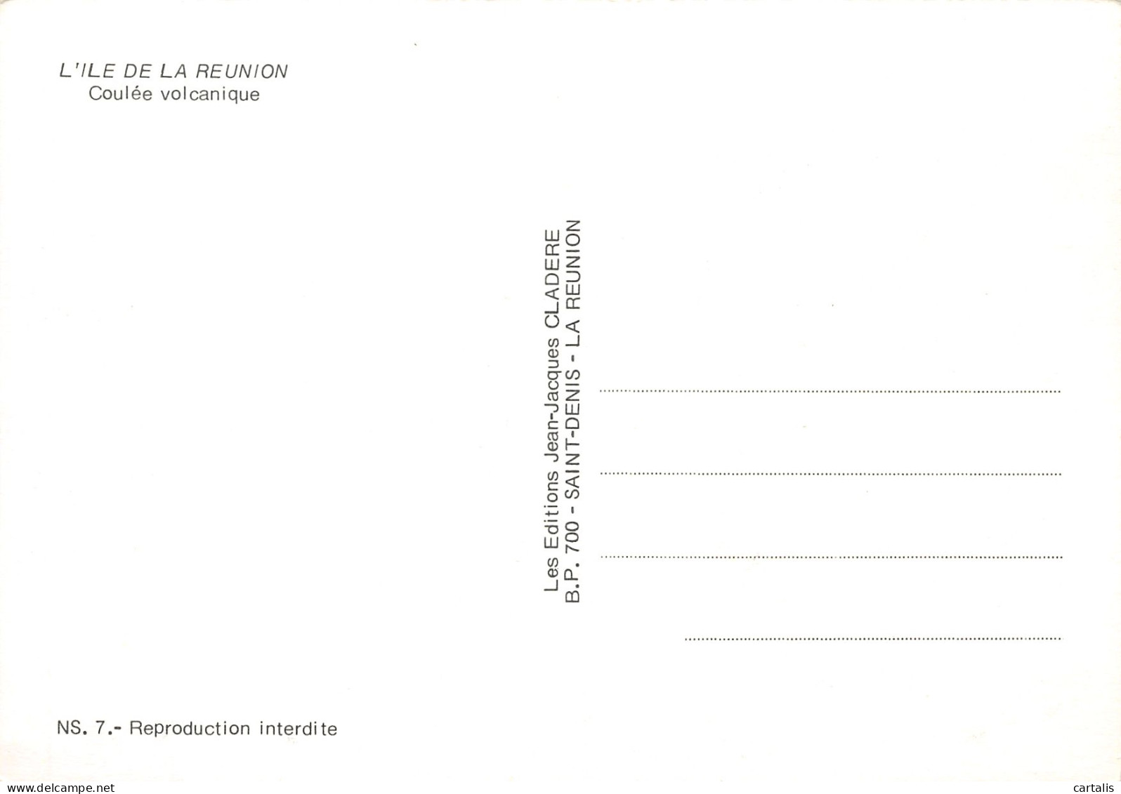 974-ILE DE LA REUNION COULEE VOLCANIQUE-N°3720-A/0303 - Autres & Non Classés