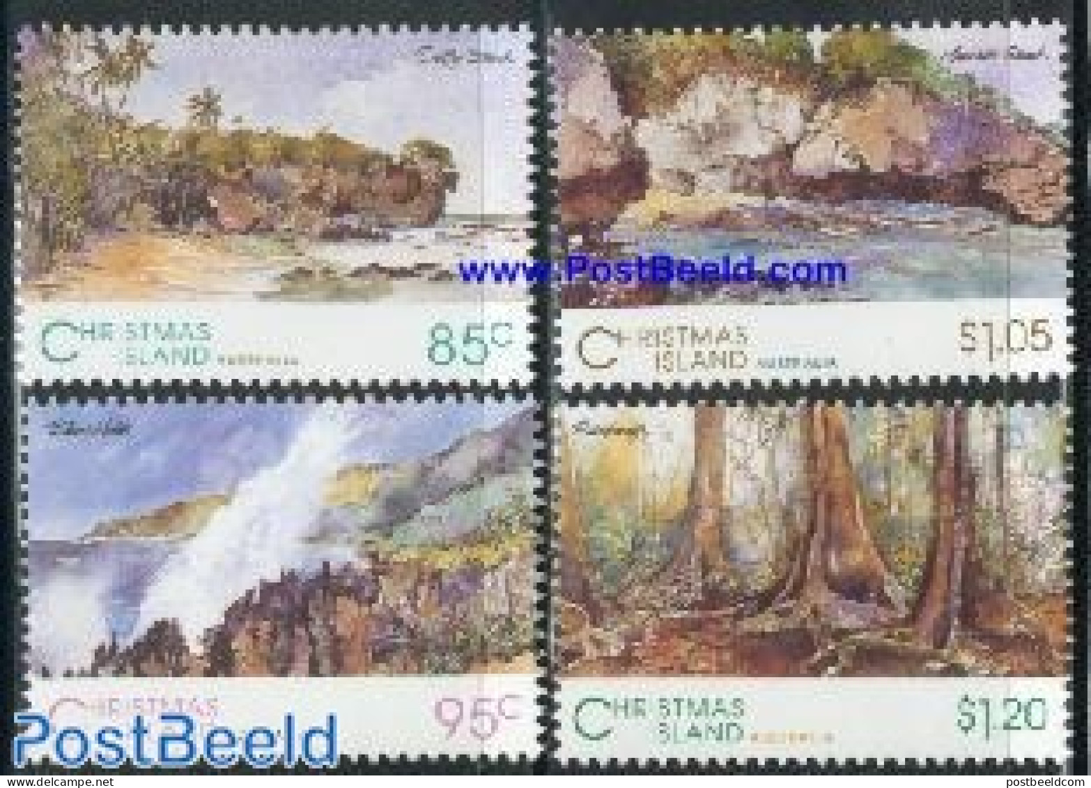 Christmas Islands 1993 Landscapes 4v, Mint NH, Nature - Trees & Forests - Rotary, Lions Club